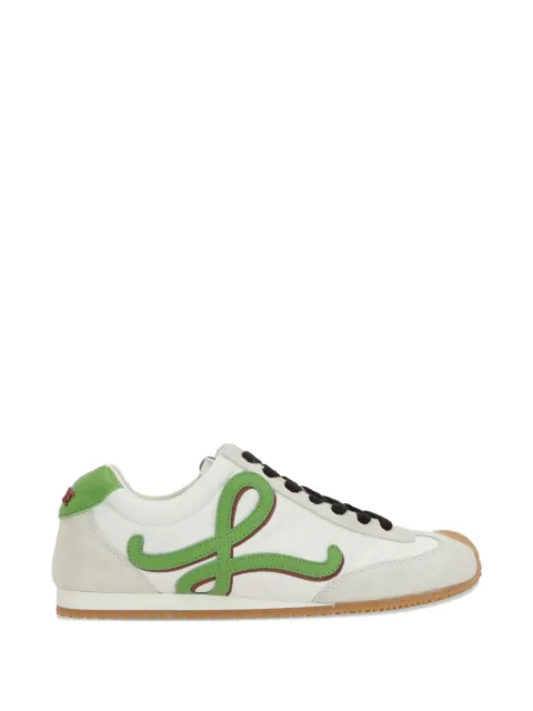 LOEWE enamelled charm asymmetric sneakers White LBR2282X31