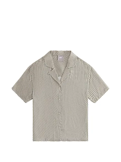 KITH Elena monogram silk camp shirt Neutrals KHW030292359