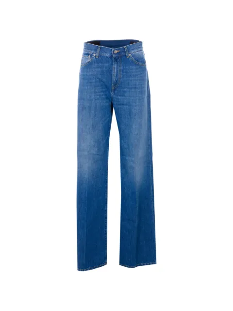 DONDUP five-pockets patch-logo jeans Blue DP619DFE286DMR3800