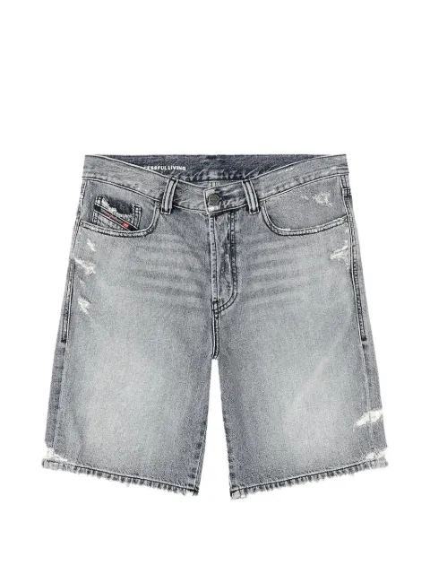 Diesel frayed-hem denim shorts Grey A0643009P08