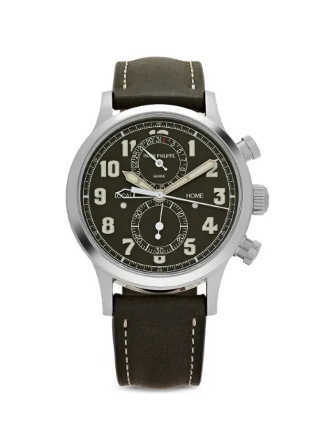 Patek Philippe 2023 Complications 5924G-010 Calatrava 'Pilot' Travel Time Chronograph 42mm watch Green 5924G010