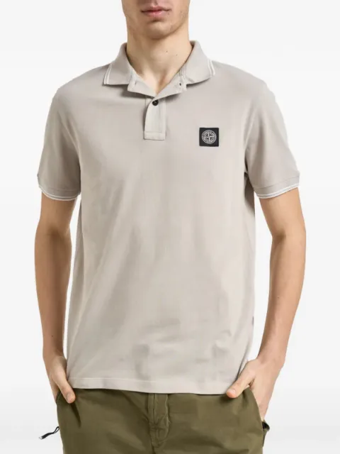 Stone Island 2200010 organic cotton piqué with stretch polo shirt Grey L1S152200010S0018