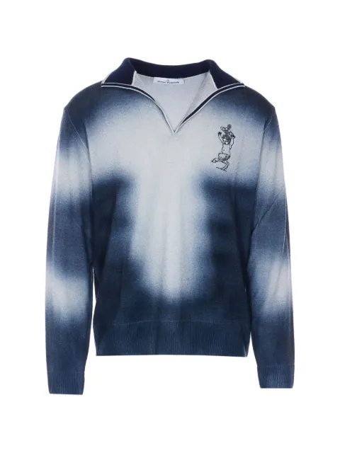 Vivienne Westwood embroidered V-neck sweater Blue 2701002Z
