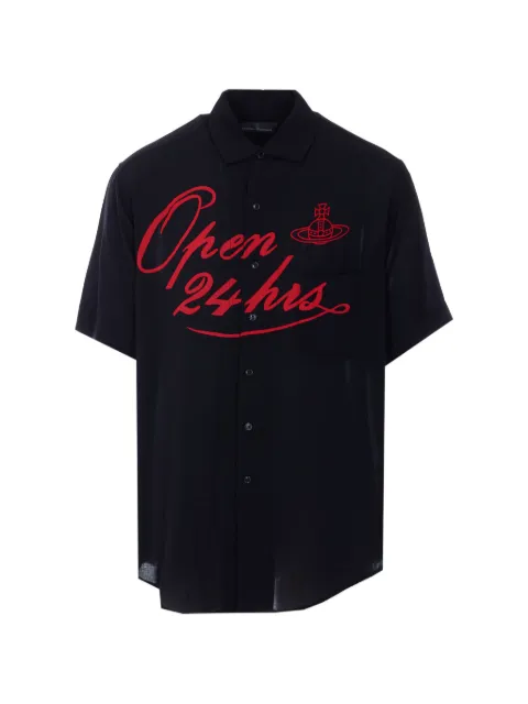 Vivienne Westwood Open 24 Hours Bowling short-sleeve shirt Black 2401004KW01CM