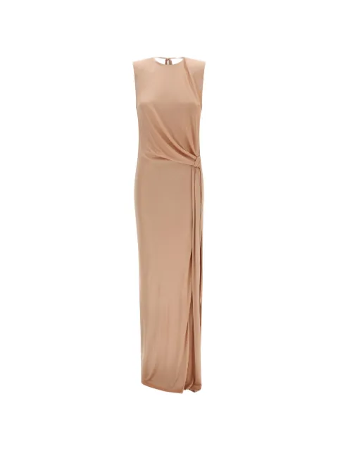 Elisabetta Franchi Red Carpet draped maxi dress Neutrals ABR2461E2
