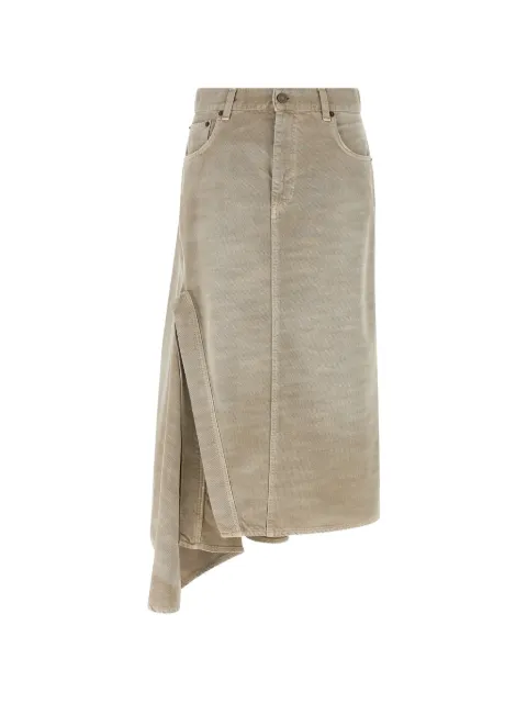 Haikure pocket asymmetric skirt Neutrals HEW08104GF172PX