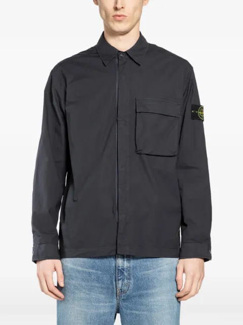 Stone Island 1200032 stretch cotton tela 'Paracadute' overshirt Blue L1S151200032S0003