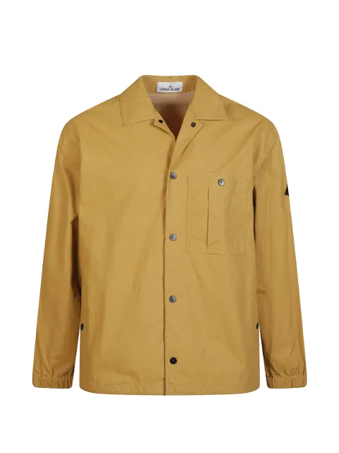 Stone Island 1200018 double-coated cotton ripstop overshirt Yellow L1S151200018S0299