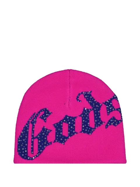 GODSPEED logo-studded beanie hat Pink CUFSXHUM
