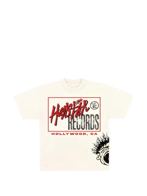 HELLSTAR Records graphic-print T-shirt Neutrals HSR175
