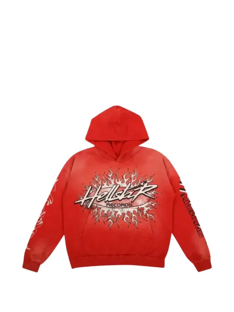 HELLSTAR records graphic hoodie sweater Red HSR164