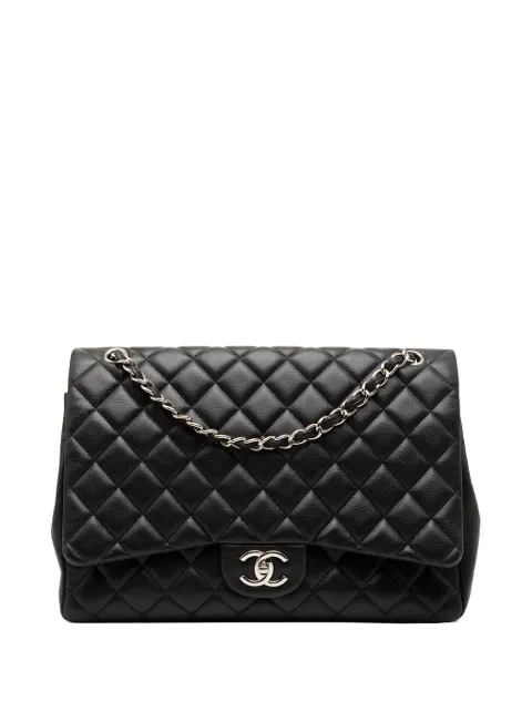 CHANEL Pre-Owned 2010-2011 Maxi Classic Caviar Double Flap shoulder bag Black 2P4MUJ7N7T8YYDSN