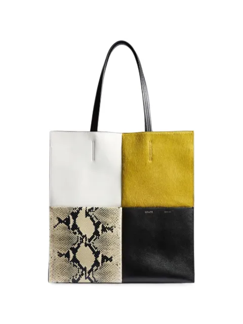 KHAITE Piper patchwork tote in fern-multi White H1042878441