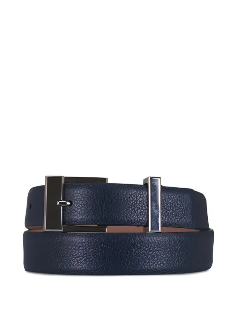 KHAITE Manhattan buckle leather belt Blue 101301006358