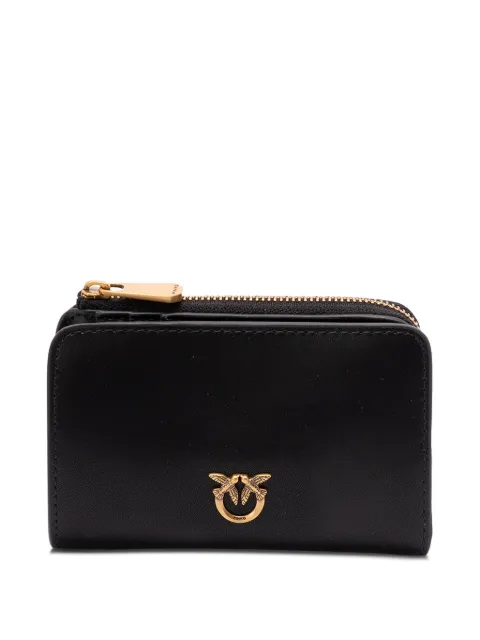 PINKO mini wallet in leather with Love Birds Black 106206A0F1