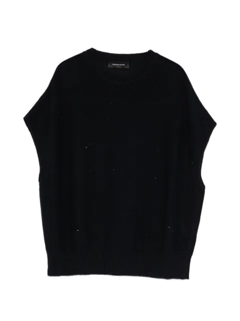 Fabiana Filippi perforated knitted top Blue MAD276F5250000D273