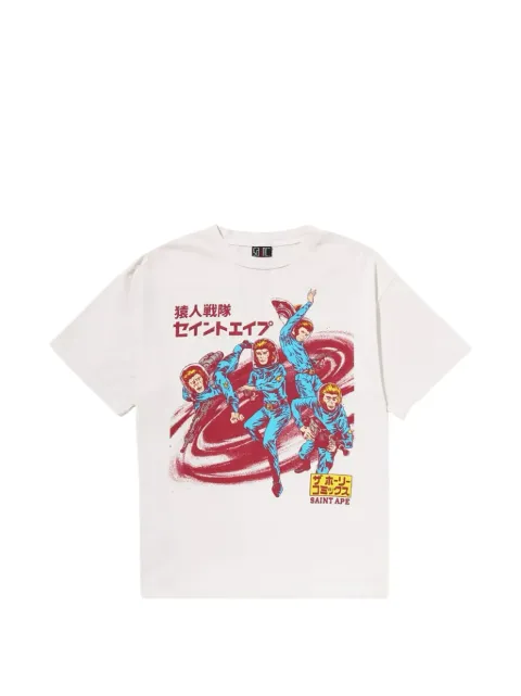 A BATHING APE® squadron graphic T-shirt White 1J23109901