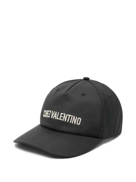 Valentino Garavani Chez embroidered baseball cap Black YHDA41UND
