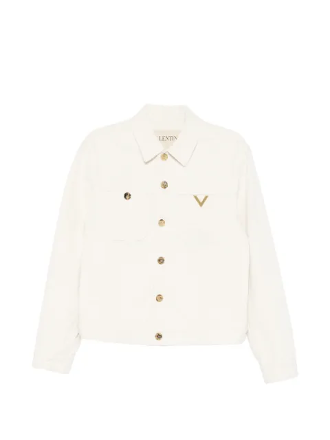 Valentino Garavani logo-detail denim jacket Neutrals VDC14FB9W