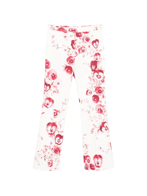 Giambattista Valli floral cropped trousers White 26SSPVCA310734PRI