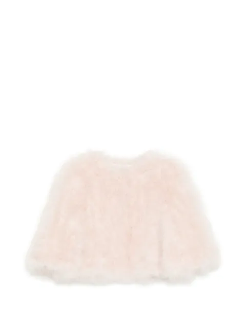 Yves Salomon feather cropped coat Pink 26E24EYC30346PLUX