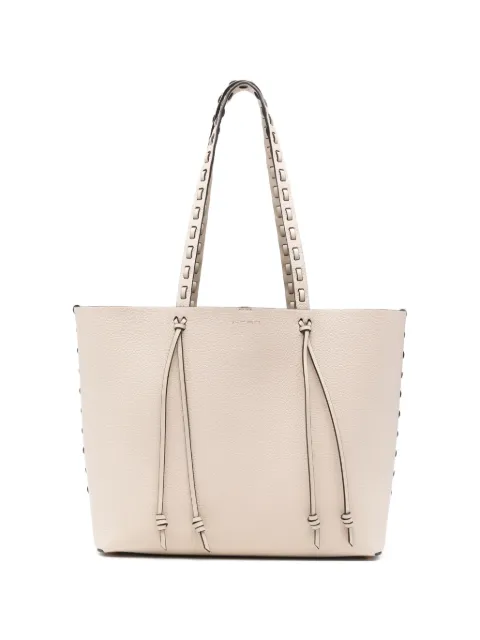 ETRO Essential medium leather tote bag with threading Neutrals WP1D0024AE266W3796