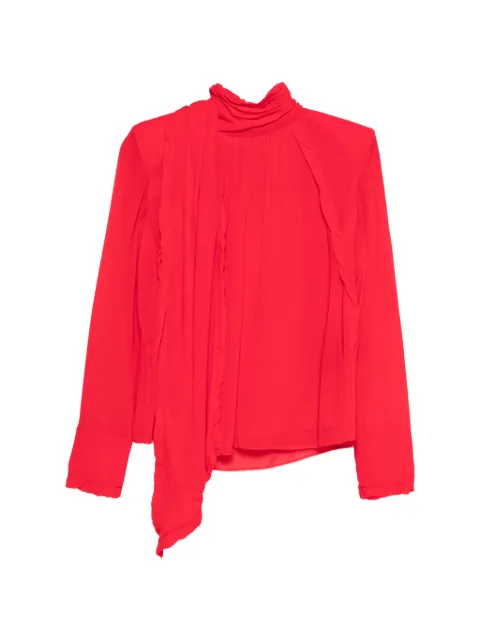 Dorothee Schumacher ruffled high-neck blouse Red 349146