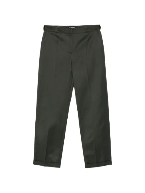TOM FORD folded-hem trousers Green PAW679FAX1668