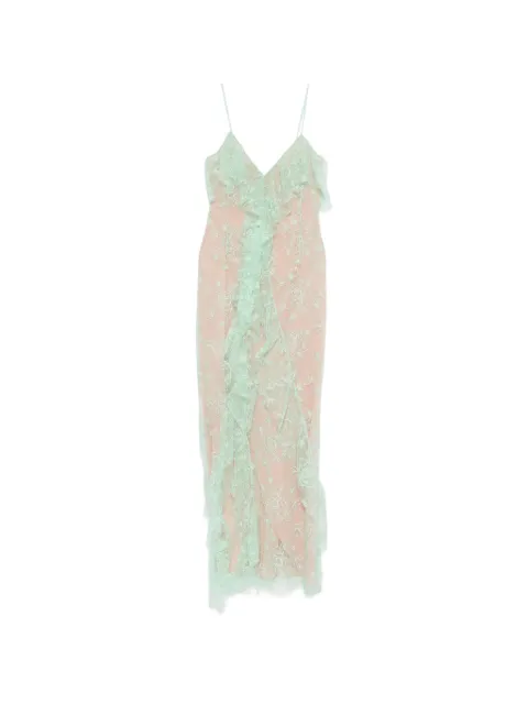 Blumarine floral-lace maxi dress Green 2A779A