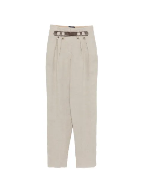 Emporio Armani belt-fastening trousers Neutrals EW003757TE18970