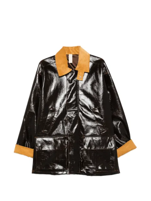 Sunflower Vinyl Leisure corduroy collar jacket Brown 4210