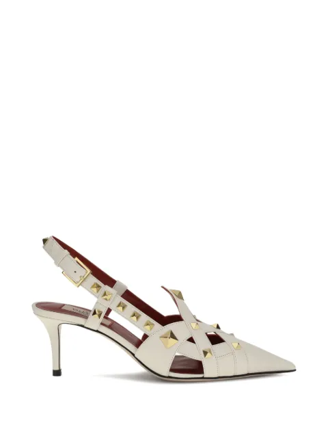 Valentino Garavani studded pointed heeled pumps Neutrals WS0NV8JYW