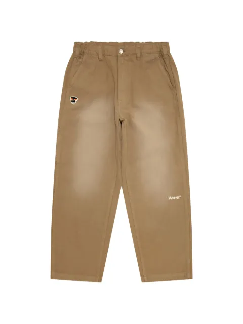AAPE BY *A BATHING APE® logo-patch trousers Neutrals APTD612XXQ