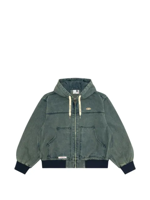 AAPE BY *A BATHING APE® hooded zip jacket Blue ALJ7779XXQ