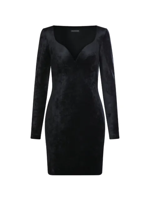 Balenciaga sweetheart-neck dress Black 857335TTV07
