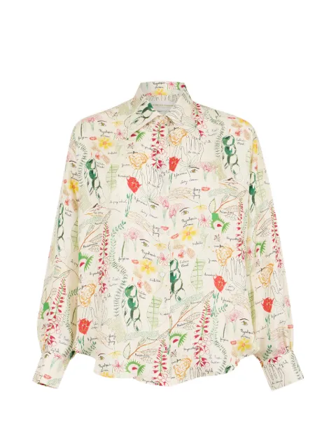 La Prestic Ouiston Lauren printed shirt Neutrals SP26WSH33A
