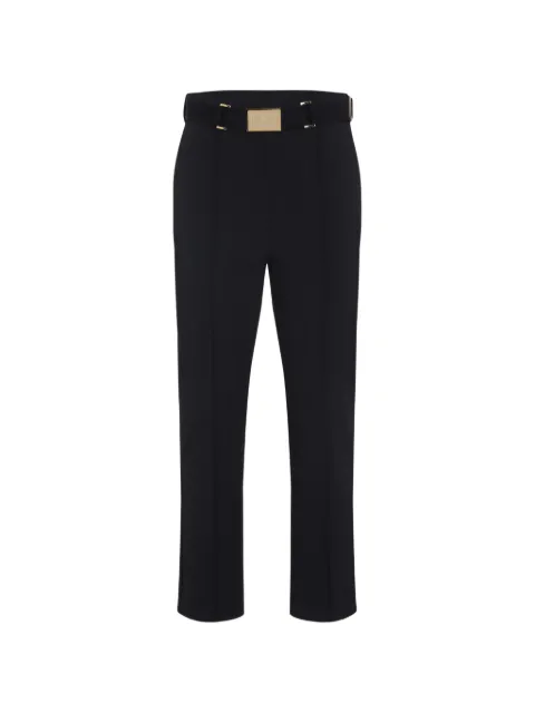 Elisabetta Franchi buckle belted trousers Black PA13261E2