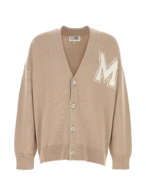 MM6 Maison Margiela Two-in-one V-neck cardigan Neutrals SH0HP0012M13206
