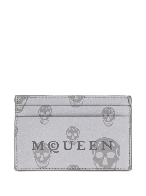 Alexander McQueen skull print cardholder Grey 8361381AAWE