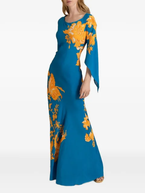 ETRO floral beach maxi dress Blue WRPA0025AKF74