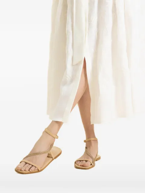 Eleventy crystal-wrap sandals Neutrals M82SCAM15SCA0M03702