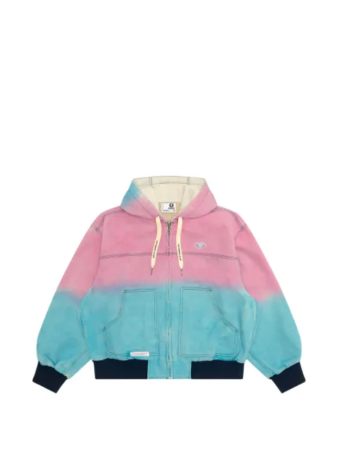 AAPE BY *A BATHING APE® dip-dye hooded jacket Pink ALJ7779XAQ
