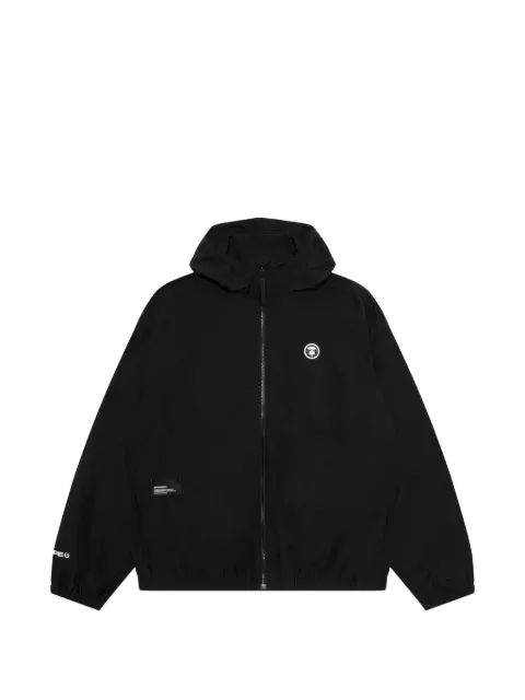 AAPE BY *A BATHING APE® logo hooded jacket Black ALJ7769XXQ