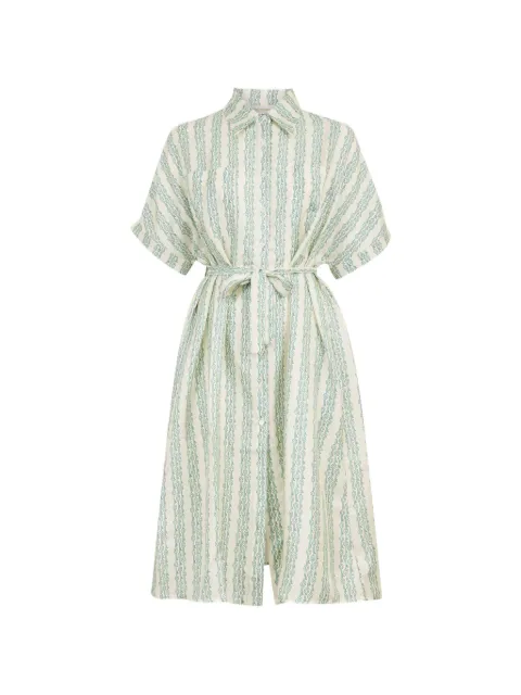 La Prestic Ouiston Jolie striped tie-waist midi dress Neutrals SP26WDR64A