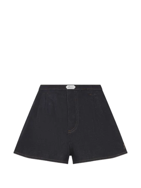 Jacquemus Amelo de-Nîmes logo-embroidered shorts Blue SOW00612AD00041