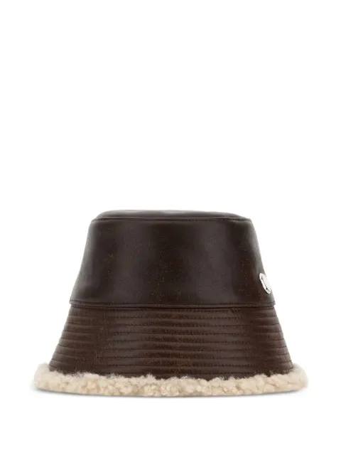 Stella McCartney logo plush-lined bucket hat Brown 900453WP0638
