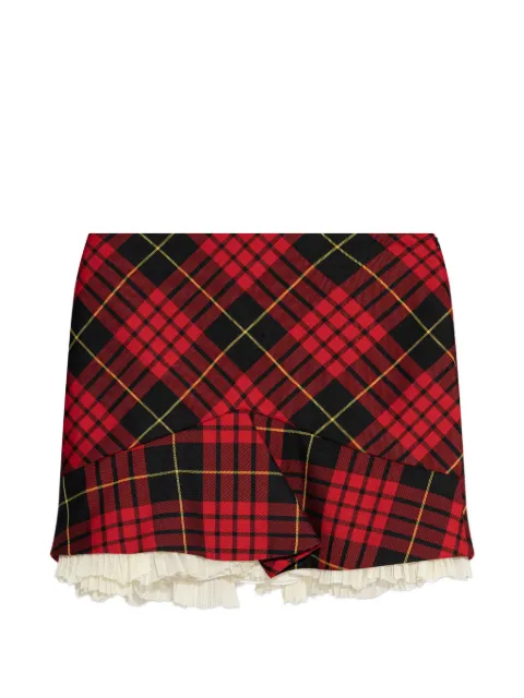Alexander McQueen tartan ruffled mini skirt Red 857552QJAF2