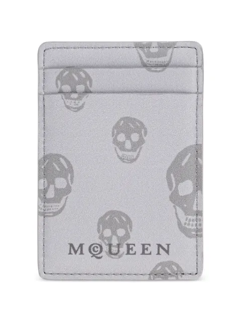 Alexander McQueen skull print cardholder Grey 8361401AAWE