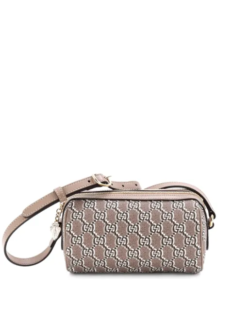 Gucci Pre-Owned Cylindrical GG Shadow Coated Canvas Mini shoulder bag Brown 5G9SW42OWXODB4RS