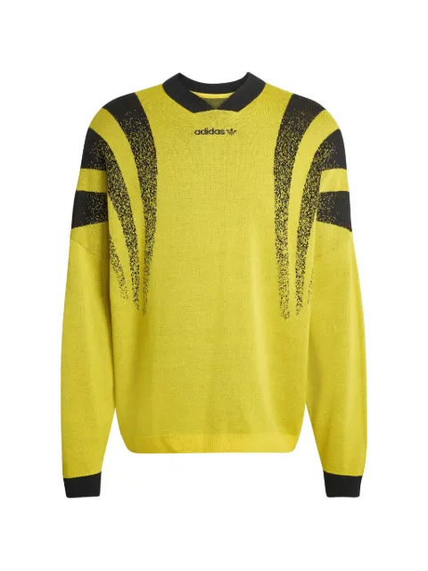 adidas Santiago stripes crew-neck sweater Yellow KD2287